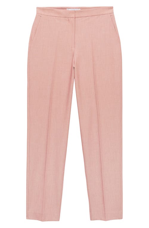 Mango Straight Leg Pants In Pastel Pink