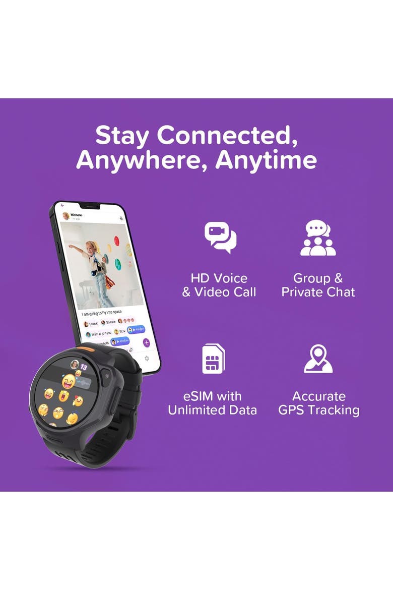 Fone R2 Kids Smartwatch with eSIM, AMOLED 1.3'', Alternate, color, Mixed Berries