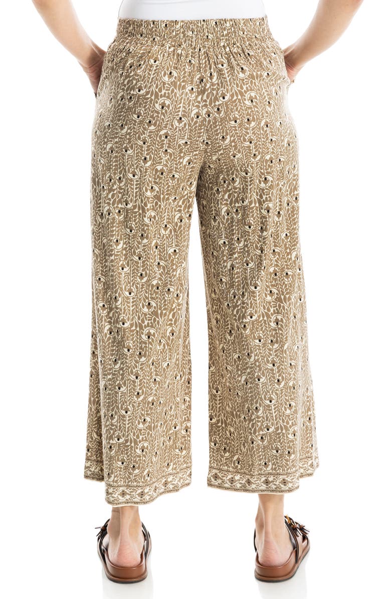 MAX STUDIO Wide Leg Pull-On Crop Pants, Alternate, color, Cream/ Acorn