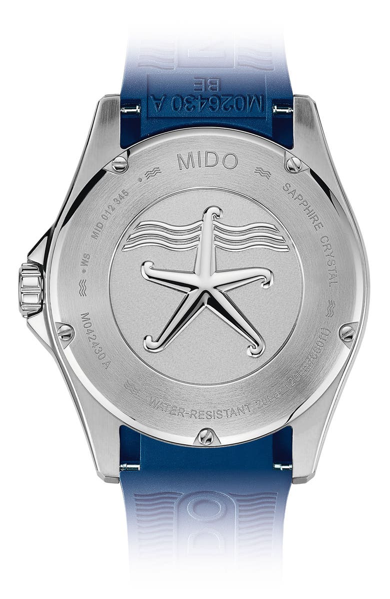 MIDO Ocean Star 200C Automatic Rubber Strap Watch, 42.5mm, Alternate, color, 