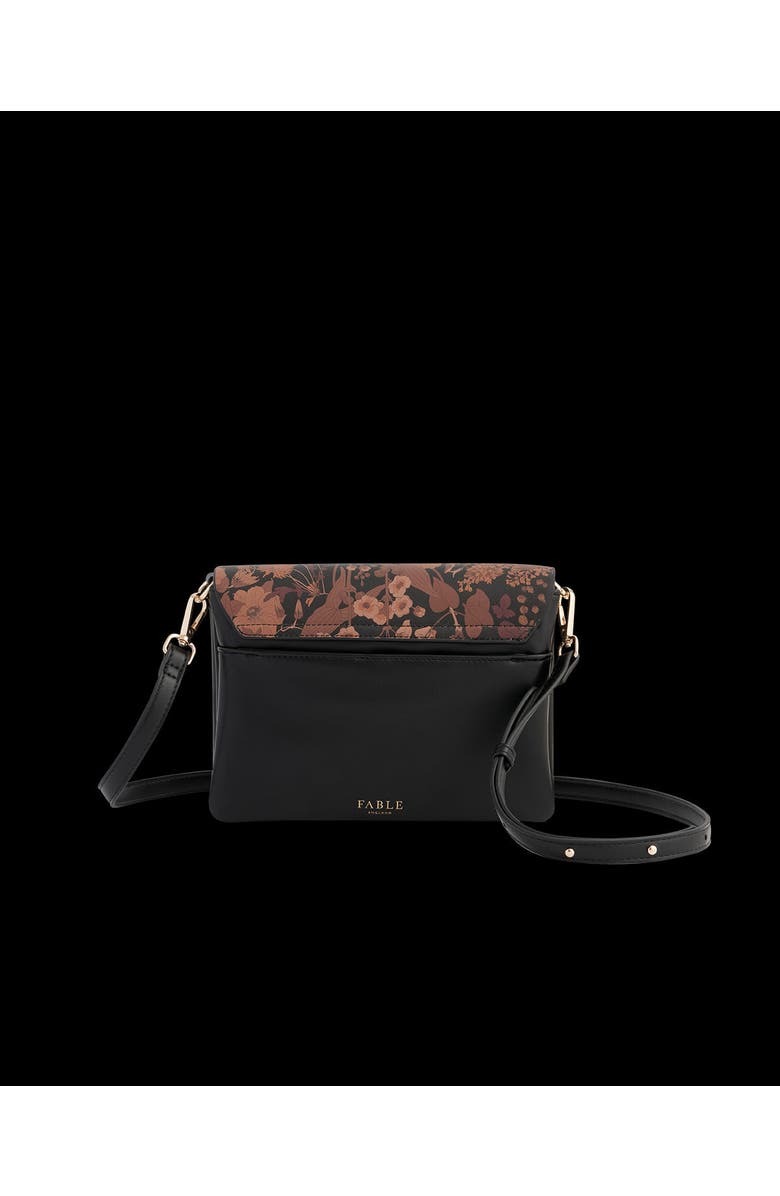 Fable England Deco Blooms Black Crossbody Handbag, Alternate, color, Black