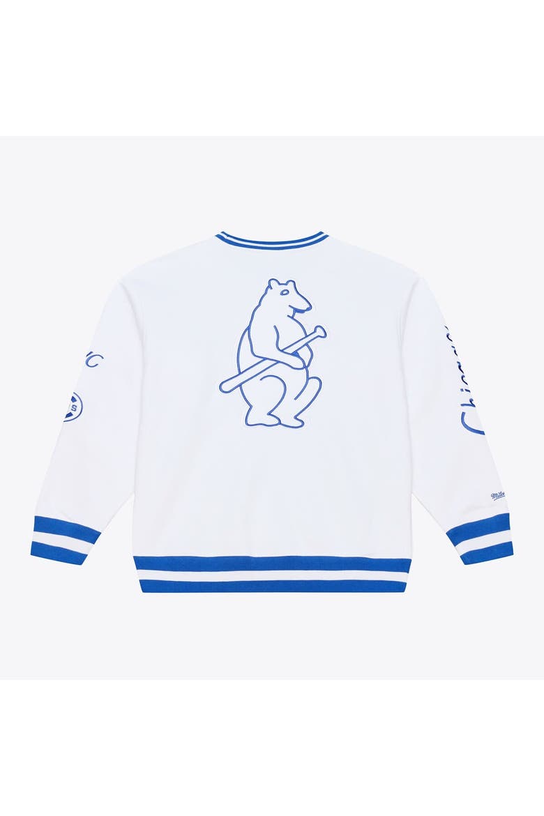 Men's Mitchell & Ness  White Chicago Cubs Arctic Fleece Sweatshirt, Alternate, color, White