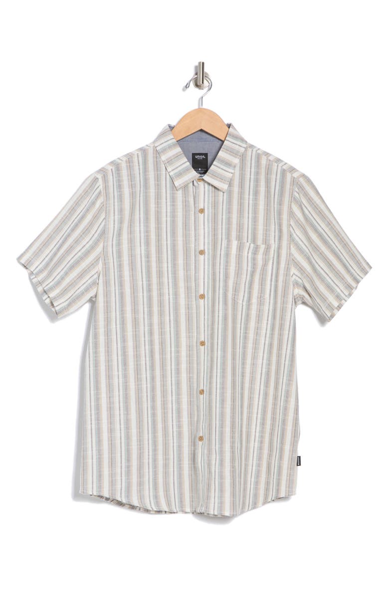 Union Rio Stripe Short Sleeve Button-Up Shirt, Alternate, color, 