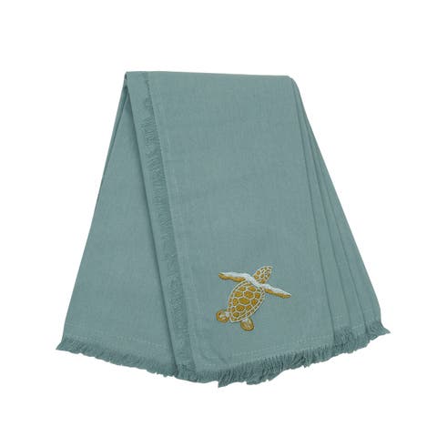 Set of Four Embroidered Baby Sea Turtle Napkins