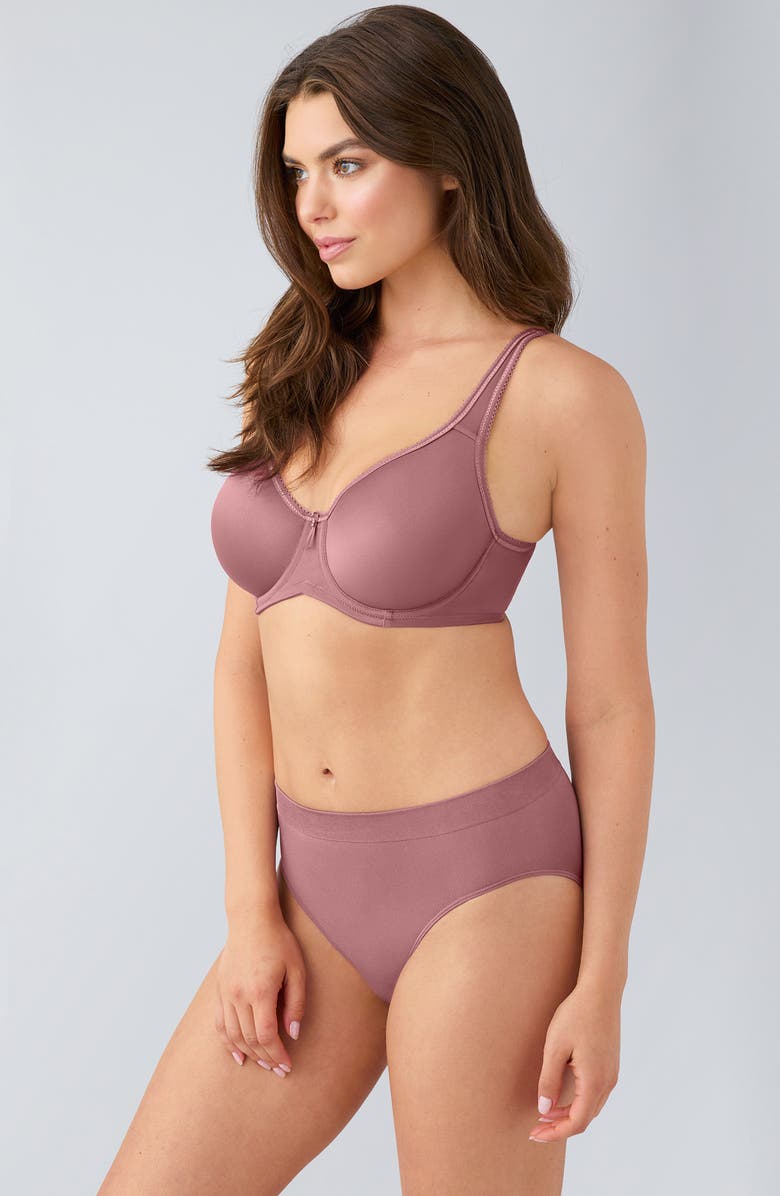 Wacoal Basic Beauty Spacer Underwire T-Shirt Bra, Alternate, color, Rose Brown