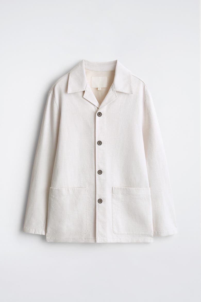 Denim Overshirt, Alternate, color, OFF-WHITE