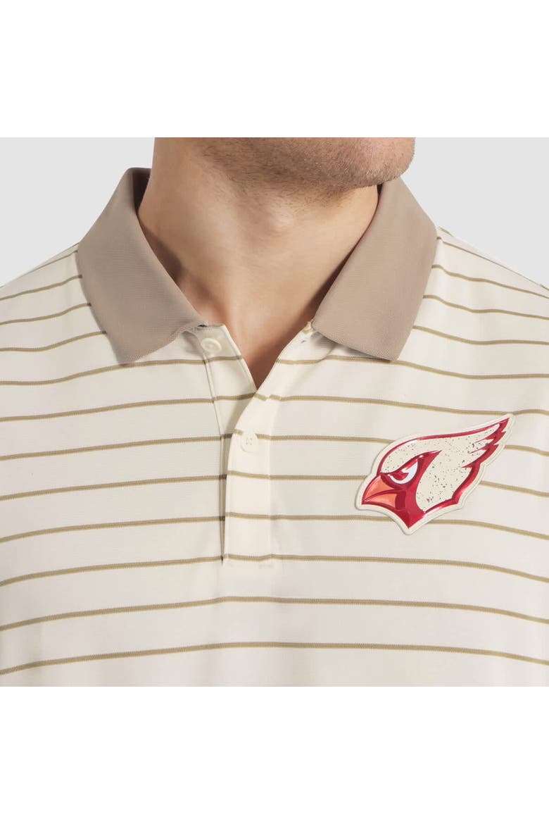 Men's Nike  Natural Arizona Cardinals 2025 Rivalries Collection Sideline Victory Striped Dri-FIT Polo, Alternate, color, Natural