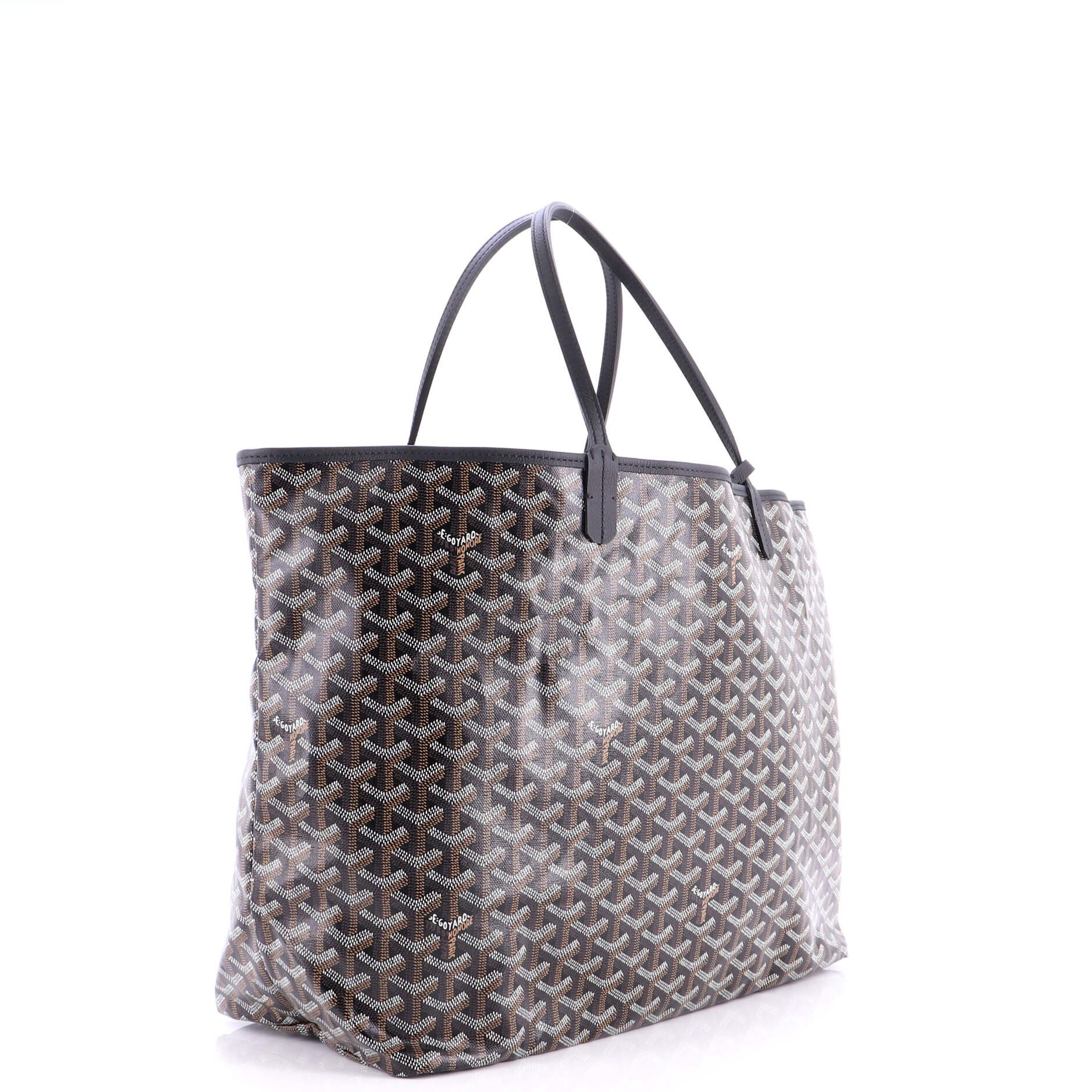 Pre-Owned Goyard Saint Louis Tote Coated Canvas GM, Alternate, color, Black