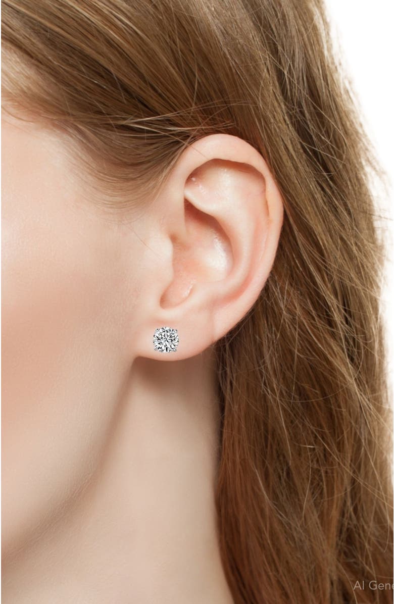 Bliss Diamond 2 1/4 Ct T.W. Round Cut Diamond Studs Lab Grown 14k Gold, Alternate, color,