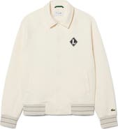 Lacoste Logo Detail Cotton Blend Bomber Jacket