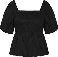 City Chic Blaire Smocked Peplum Top