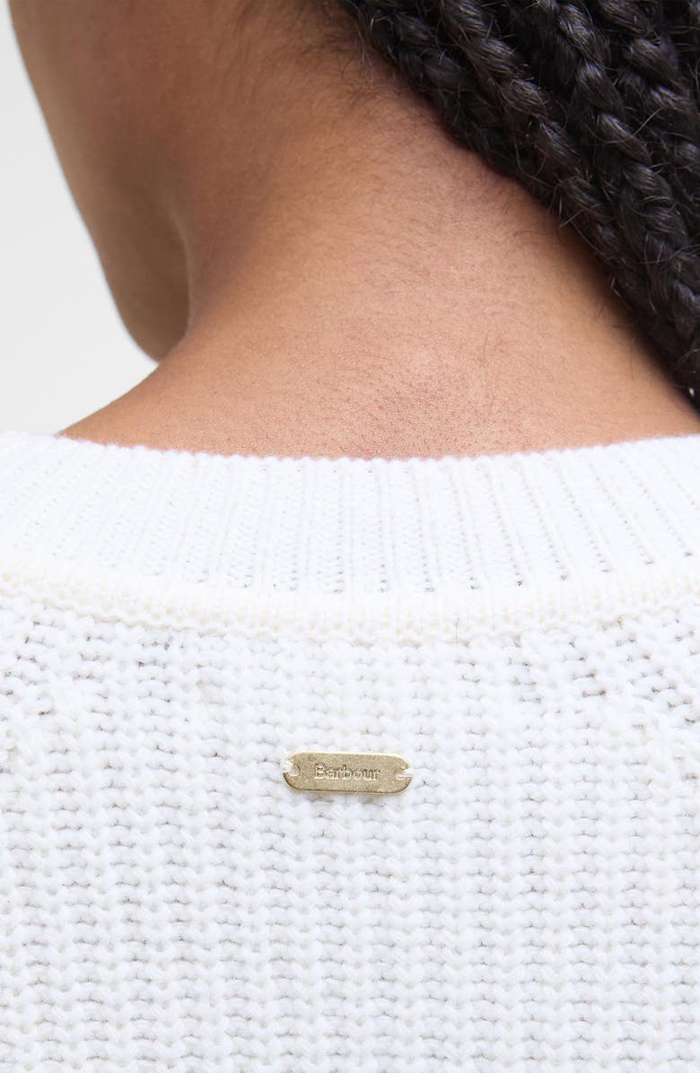 Barbour Wool Blend Crewneck Sweater, Alternate, color, Cloud