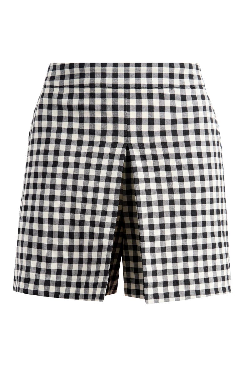 Gingham Miniskort, Alternate, color, TRUE BLACK