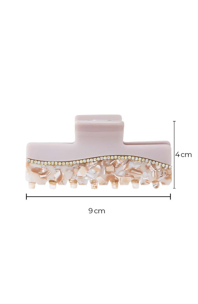 BY ADINA EDEN Rhinestone Two Tone Stone Large Claw Clip, Alternate, color, 