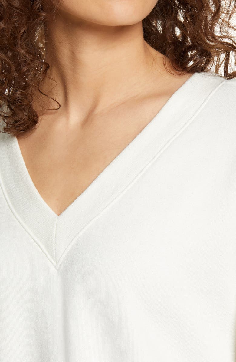 Madewell Hemp & Organic Cotton Blend V-Neck Sweatshirt, Alternate, color,