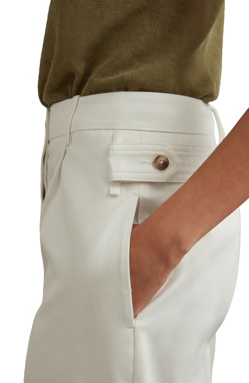 Reiss Harper Wide Leg Trouser In White
