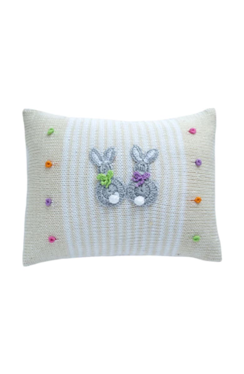 Melange Collection Cottontail Bunny Mini Pillow, Main, color, Ivory