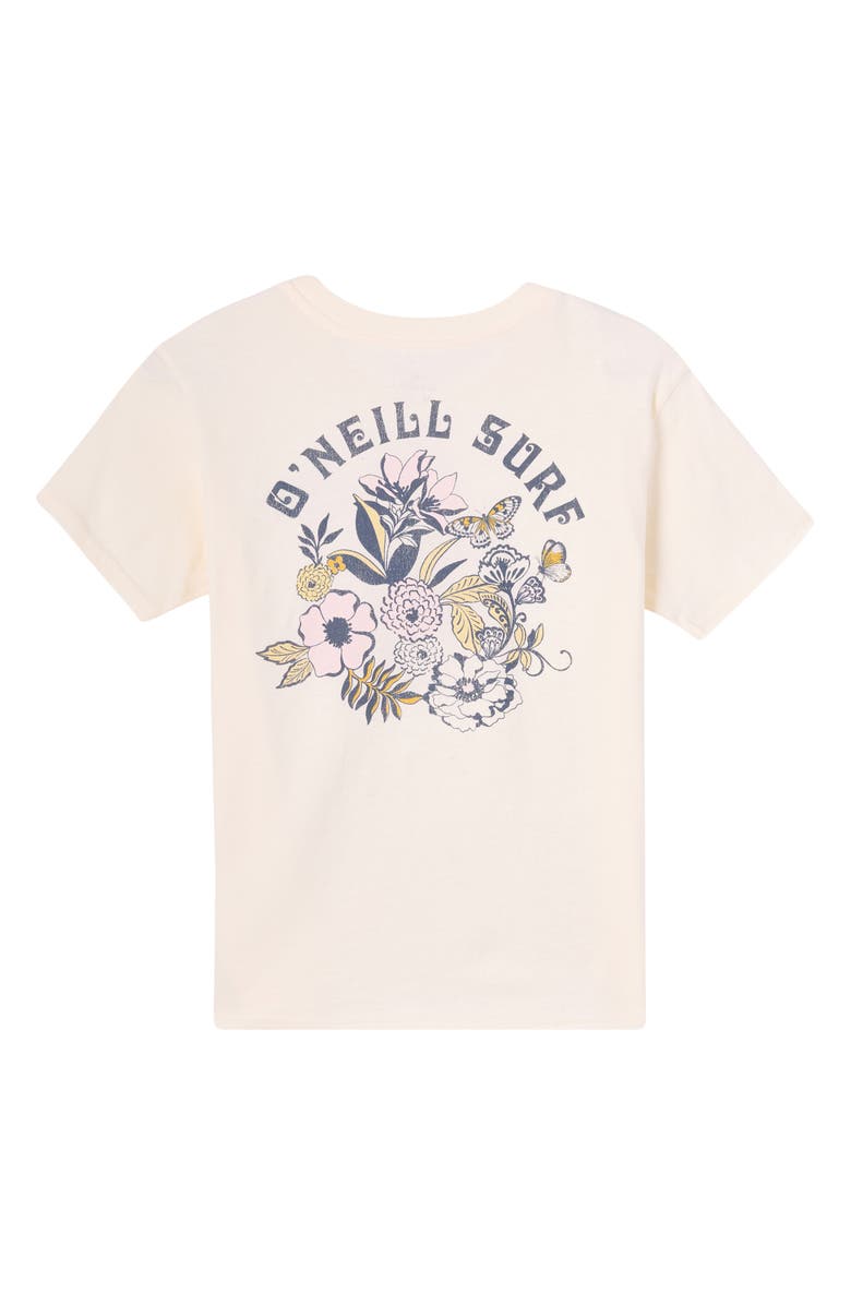 O'Neill Kids' Freefall Floral Graphic T-Shirt, Alternate, color, Winter White