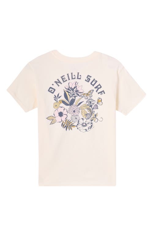 O'neill Kids' Freefall Floral Graphic T-shirt In Neutral