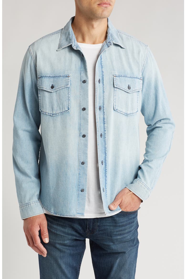 Cairo Denim Utility Shirt, Main, color, TEMPO MD/LT IN