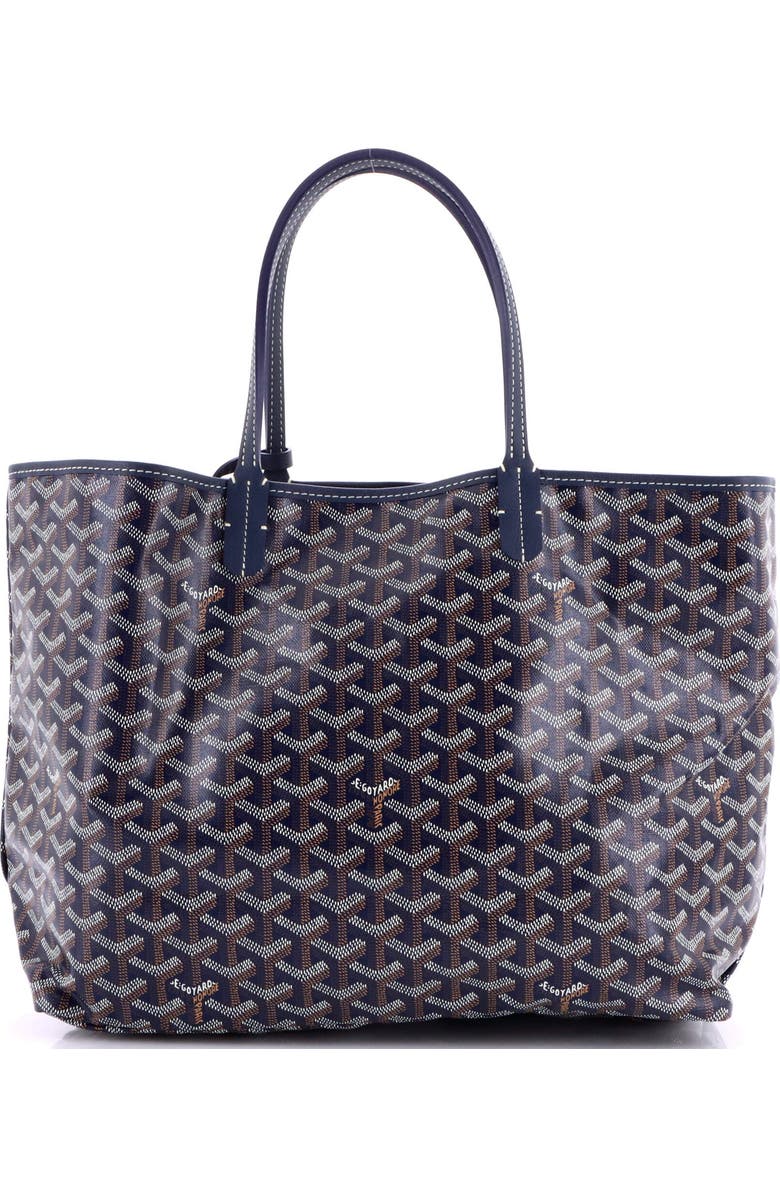 Pre-Owned Goyard Saint Louis Tote Coated Canvas PM, Main, color, Blue
