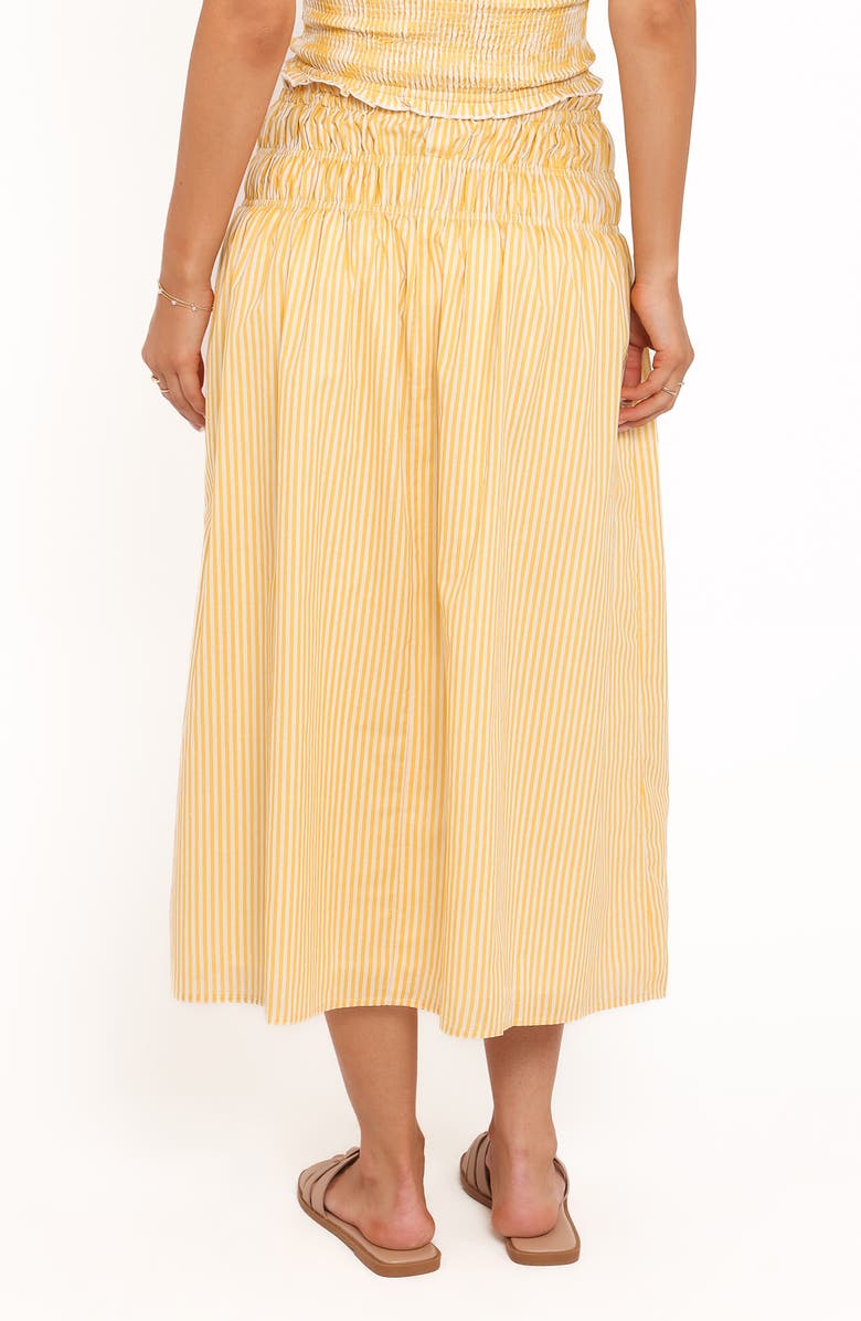 Petal & Pup Salome Stripe Cotton Maxi Skirt, Alternate, color, Mango Stripe