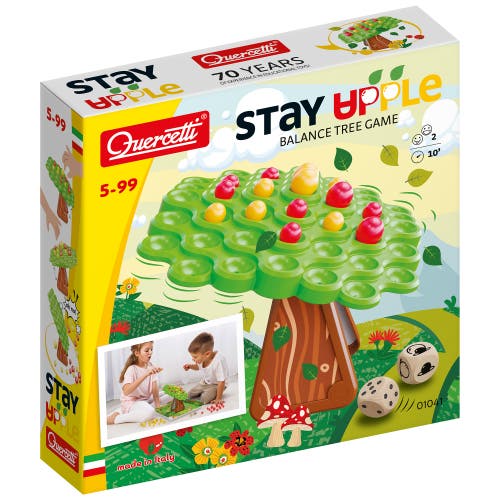 Quercetti Stay Apple Balance Tree Game, Kids 5+ in Multicolored  product