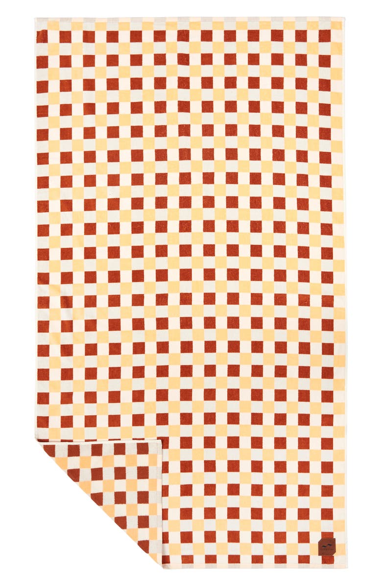 Slowtide Check It Oversize Cotton Beach Towel, Main, color,