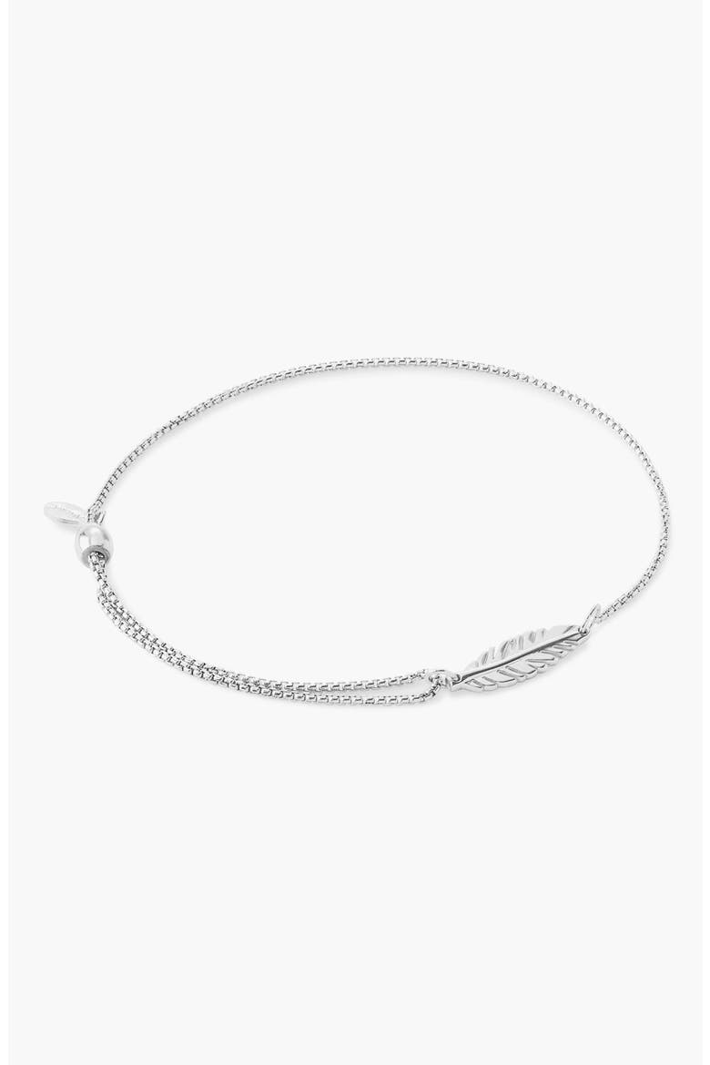 'Providence' Feather Pull Chain Bracelet, Alternate, color, SILVER