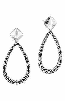 John Hardy Classic Chain Open Teardrop Earrings