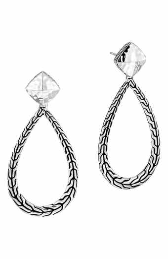 John Hardy Classic Chain Open Teardrop Earrings