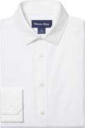 Mizzen+Main Newport Solid White Knit Cotton Blend Button-Up Shirt