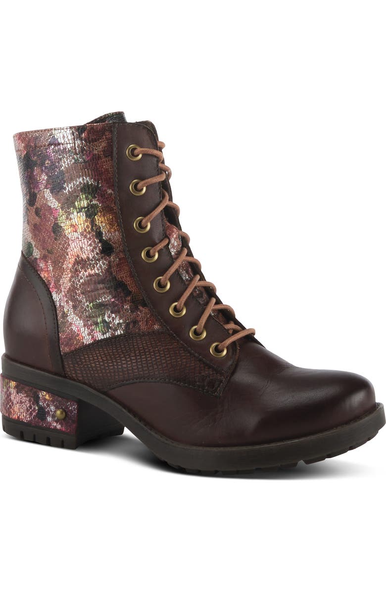 L'Artiste by Spring Step Marty-Met Bootie, Main, color, Brown Multi