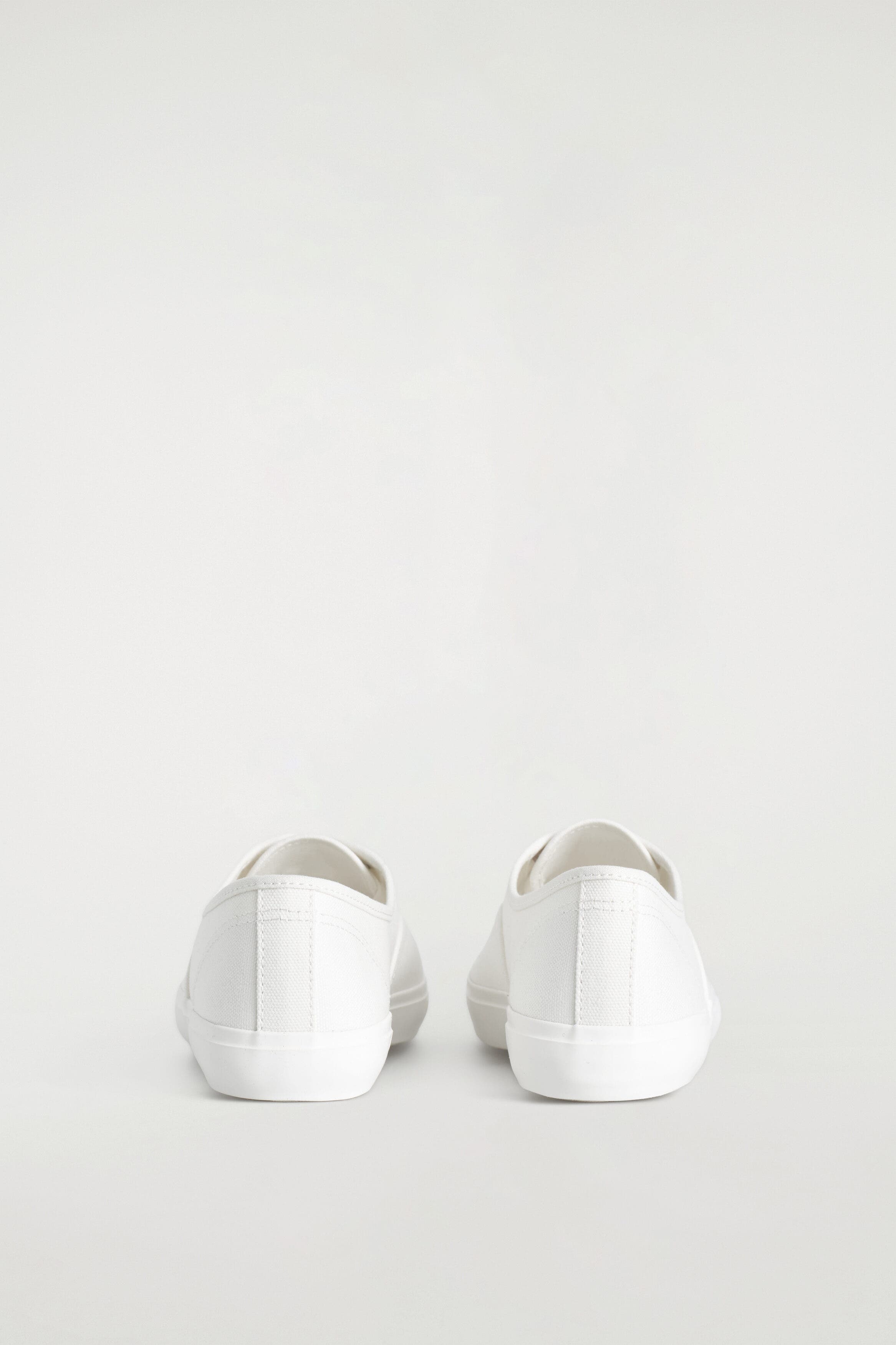 COS Canvas Plimsoll Trainers, Alternate, color, White