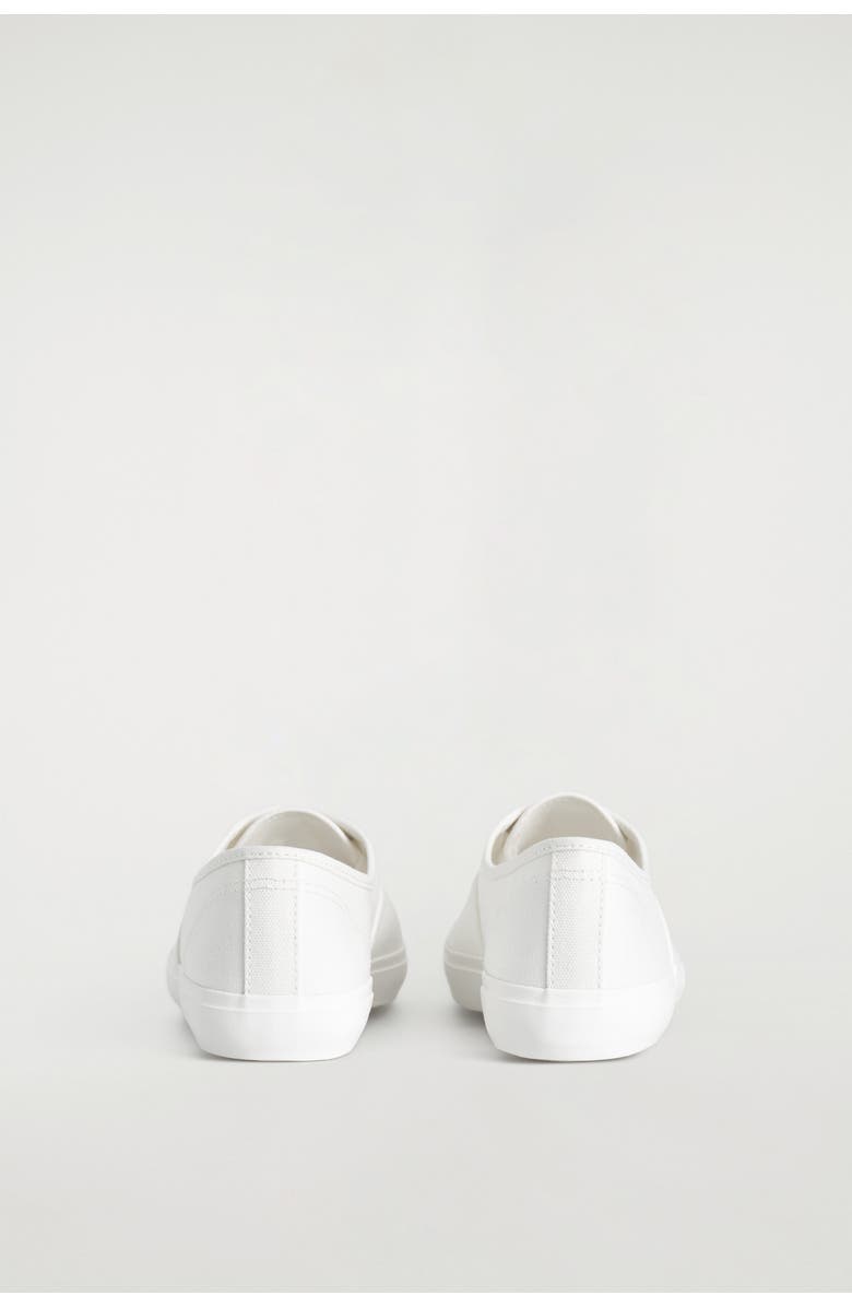 COS Canvas Plimsoll Trainers, Alternate, color, White
