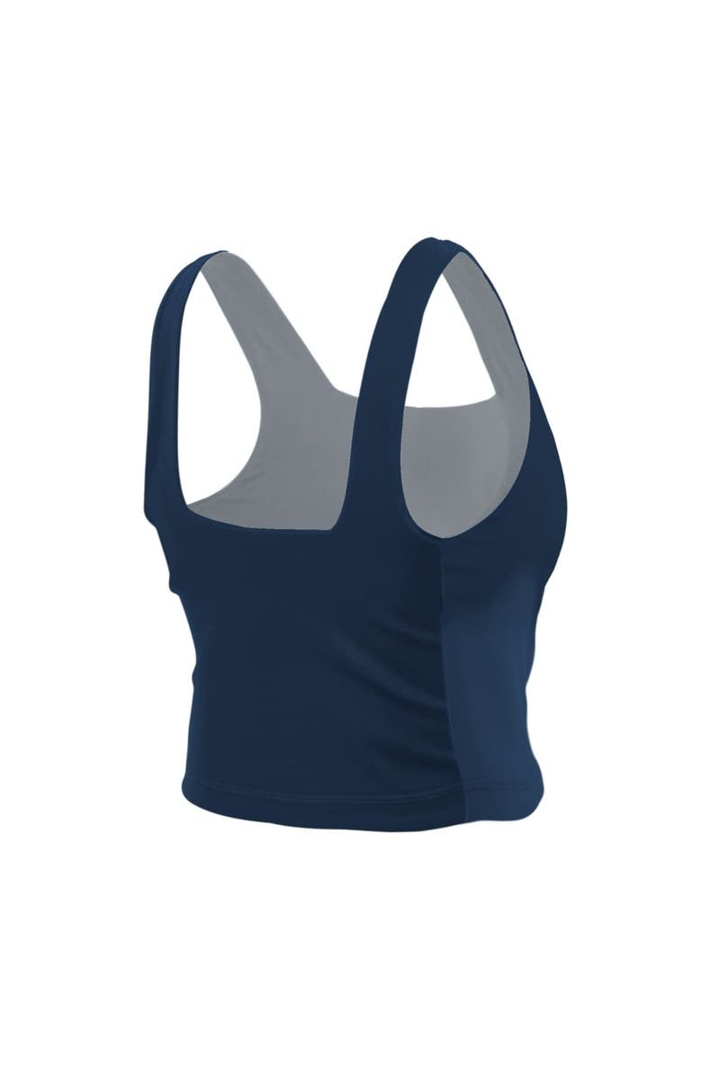 New Era Women's New Era Navy/Gray Dallas Cowboys Reversible Cropped Sport Classics Tank Top, Alternate, color, Navy