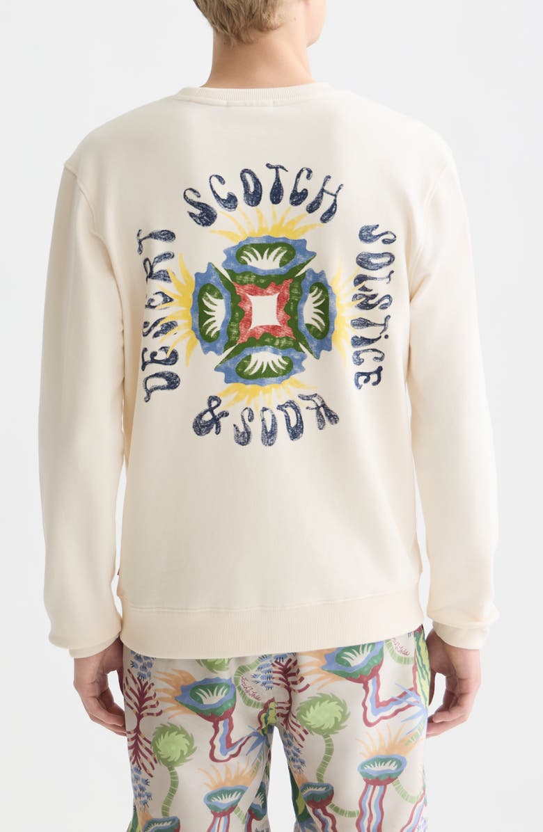 Scotch & Soda Desert Solstice Regular Fit Graphic Sweatshirt, Alternate, color, Eggnog