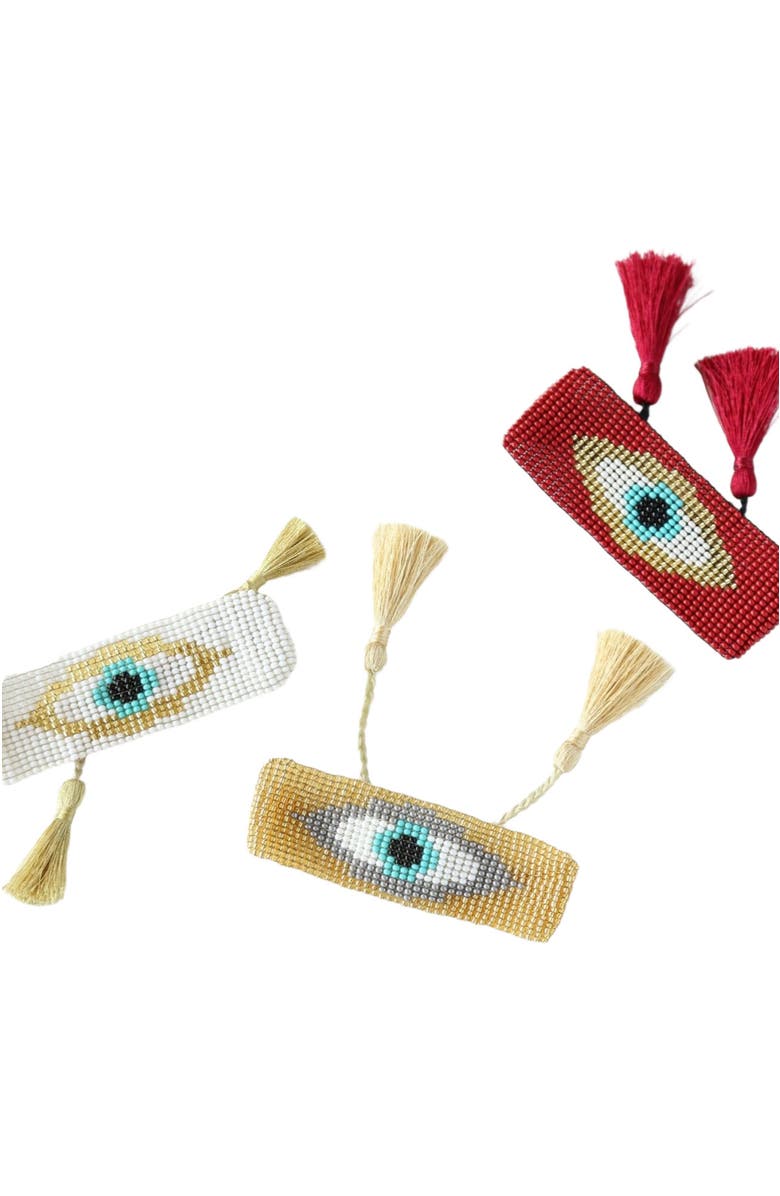 Fosterie Gem Hoop Earrings, Alternate, color, Gold