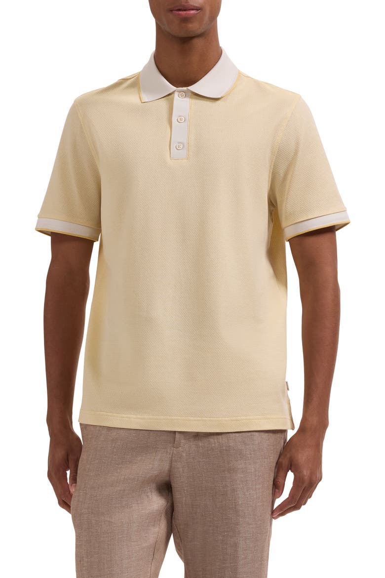 Three Button Cotton Polo, Main, color, IVORY