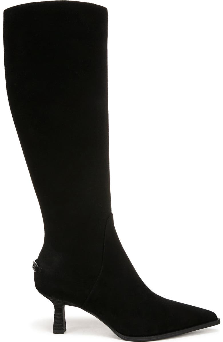 Circus NY by Sam Edelman Yulia Pointy Toe Knee High Boot, Alternate, color, Black Suede
