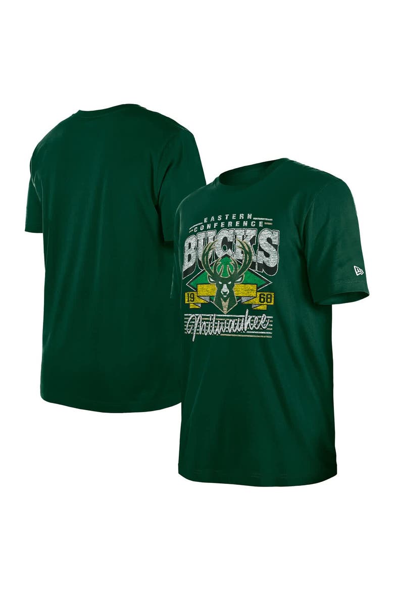 Men's New Era Hunter Green Milwaukee Bucks Sport Classics T-Shirt, Main, color, Hunter Green