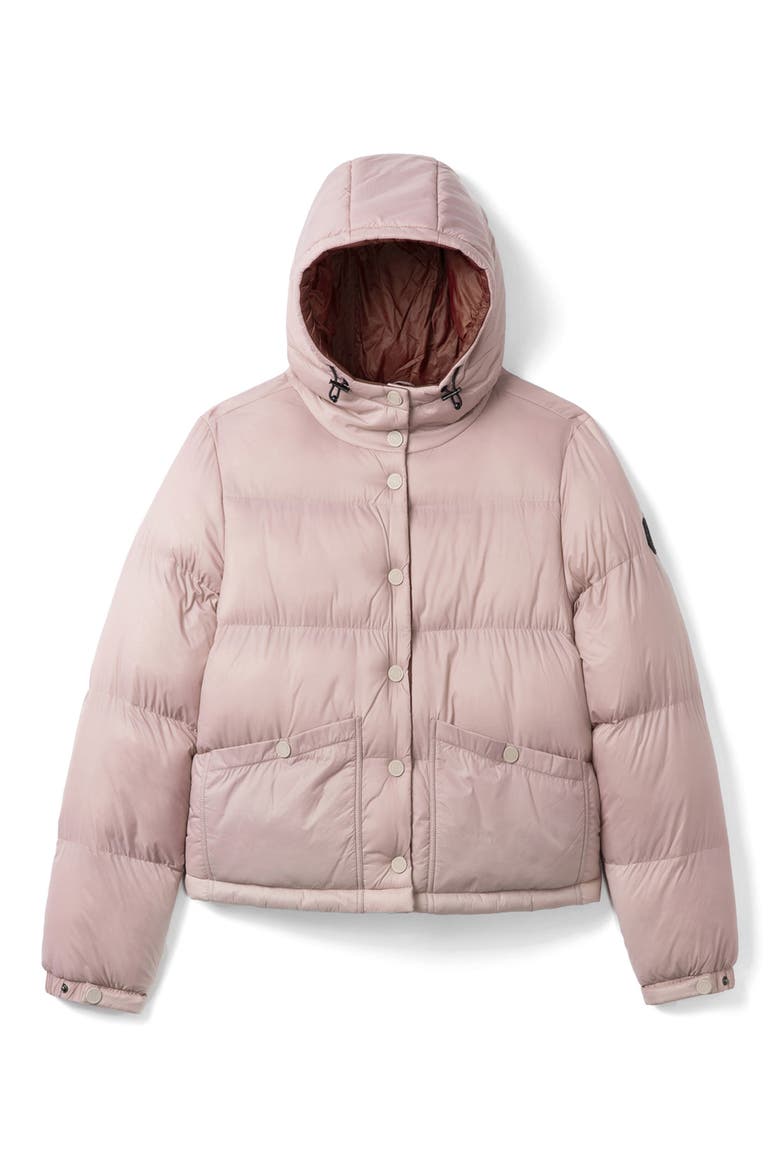 Winona Hooded Puffer Jacket, Alternate, color, DEAUVILLE MAUVE/ DARK CHERRY