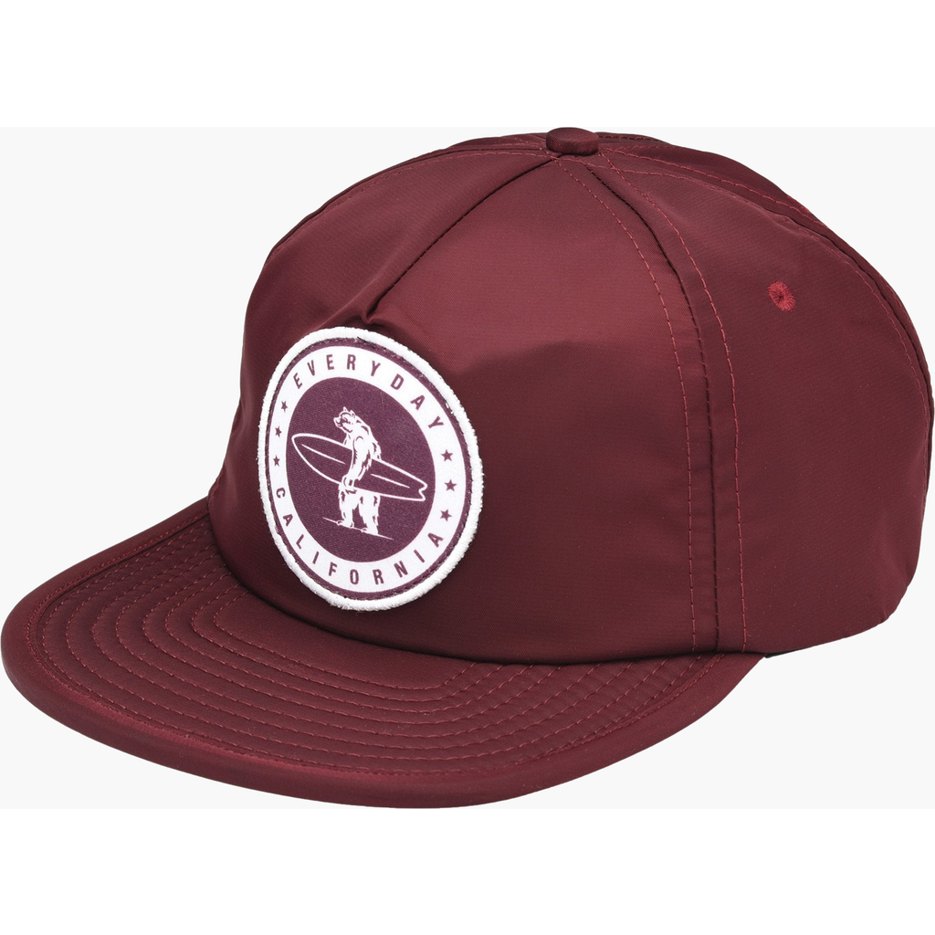 Everyday California Floating Waterproof Snapback Hat In Maroon