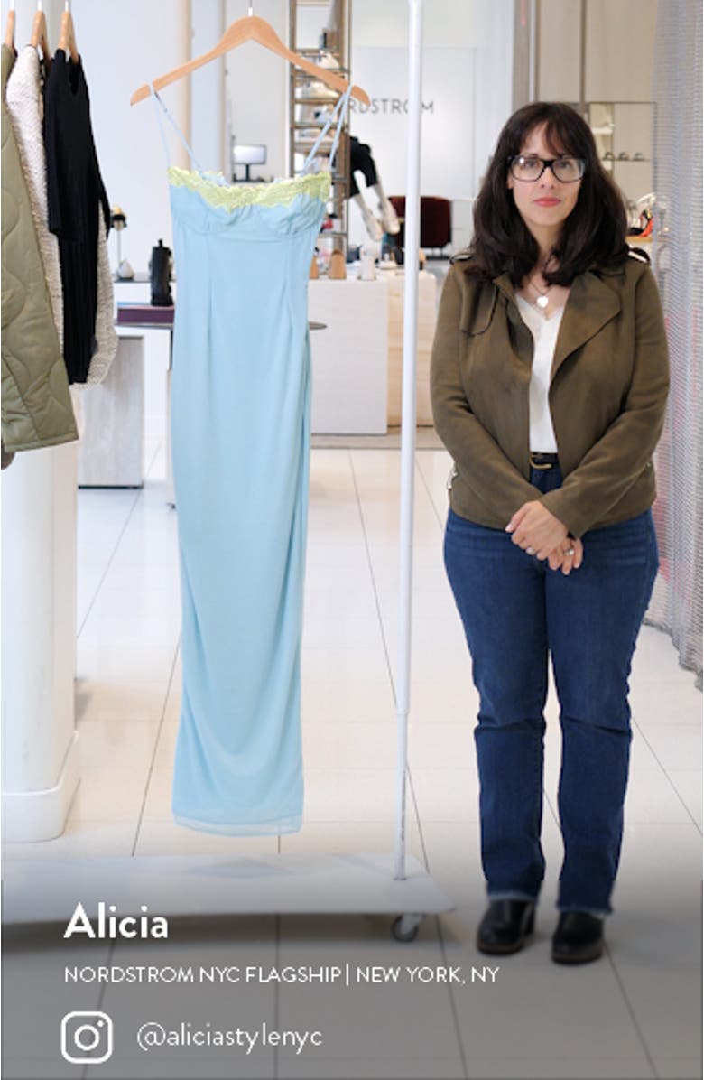 Aiza Mesh Corset Maxi Dress, sales video thumbnail