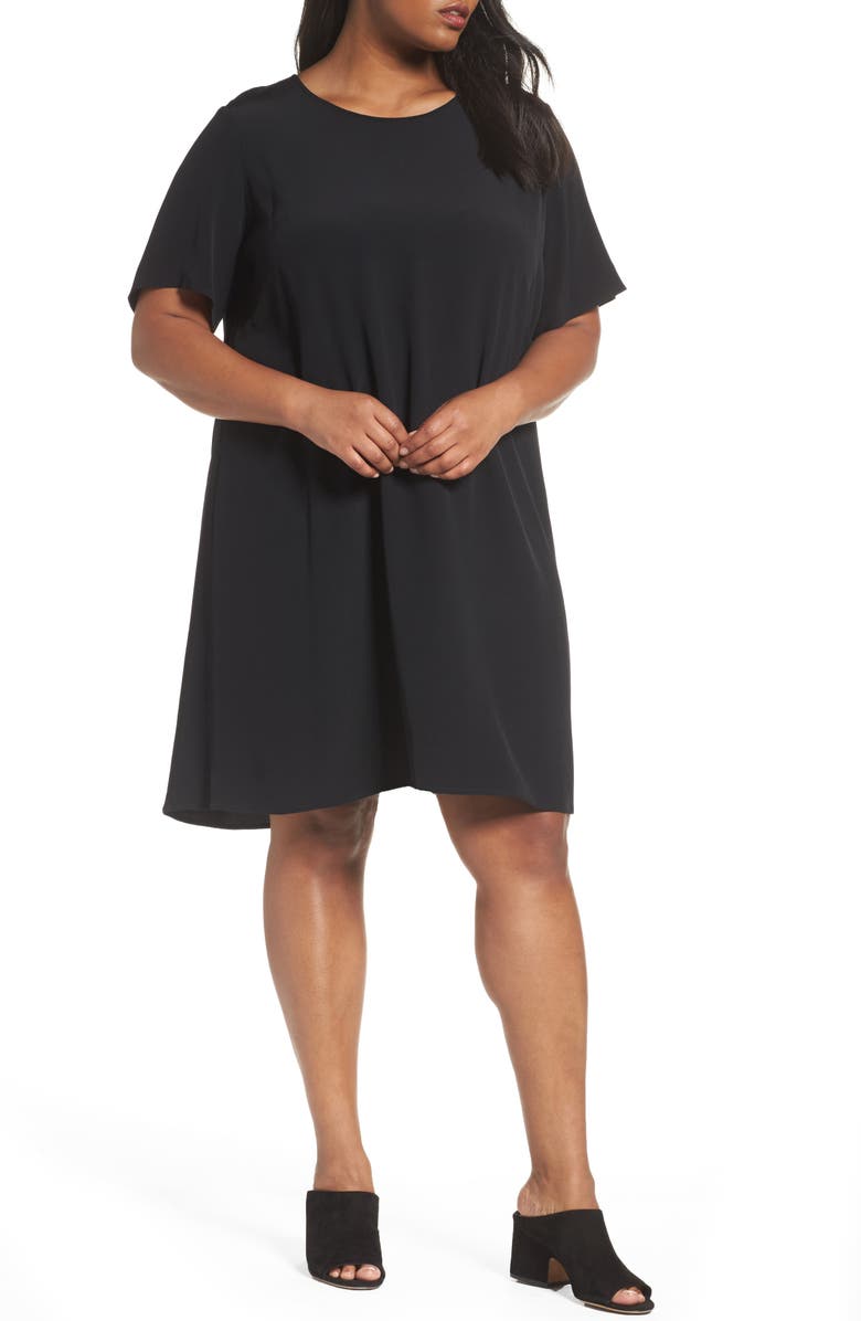 Eileen Fisher Tencel<sup>®</sup> Blend Jersey Shift Dress, Main, color, 