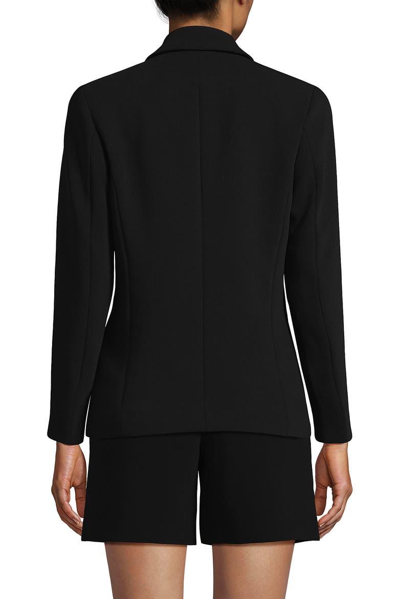 Crepe Blazer, Alternate, color, Black