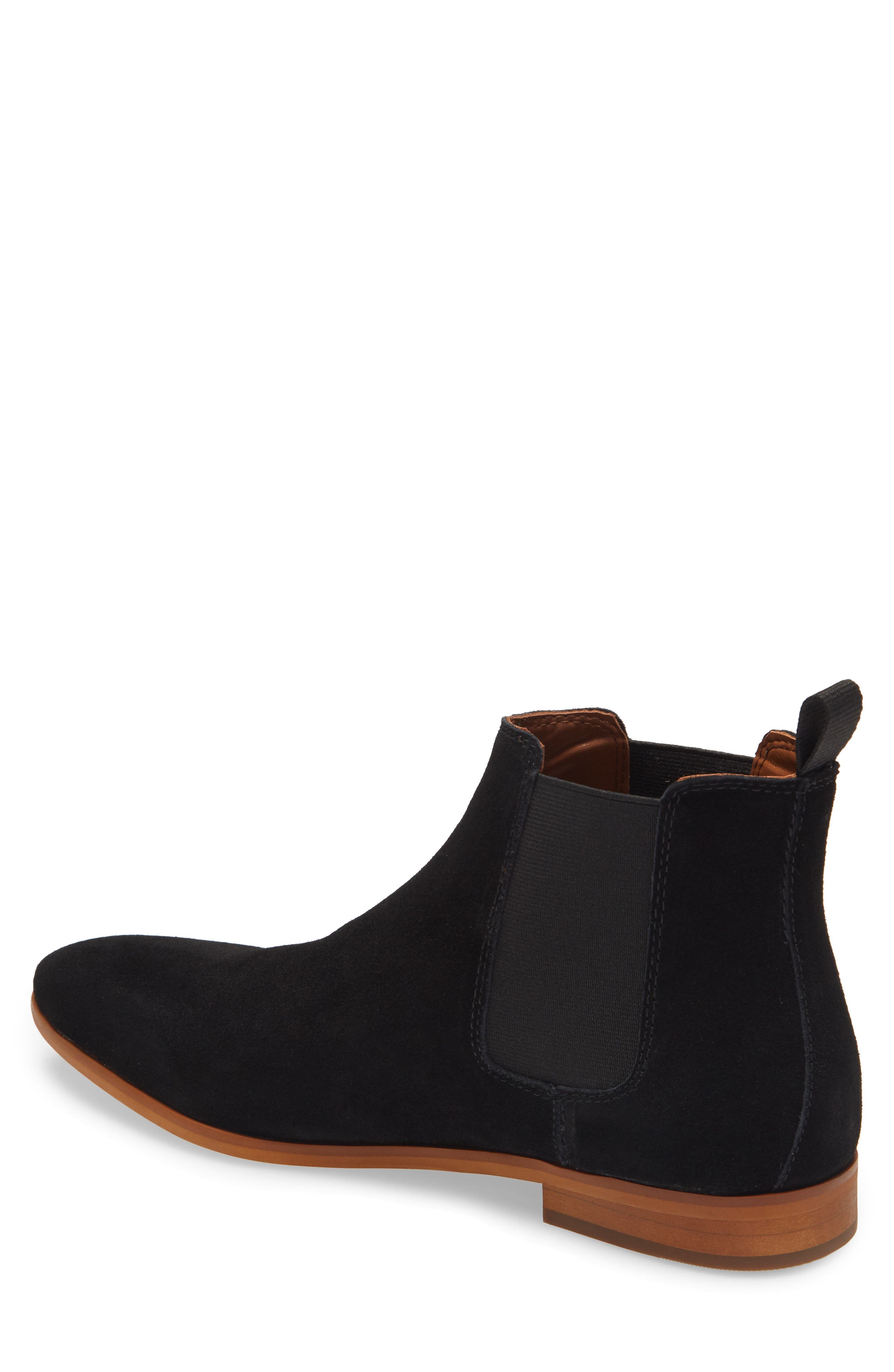 Water Resistant Chelsea Boot, Alternate, color, BLACK SUEDE TAN