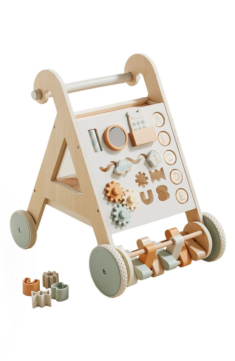 Wonder & Wise Step Right Up Activity Walker, Main, color, Natural Wood