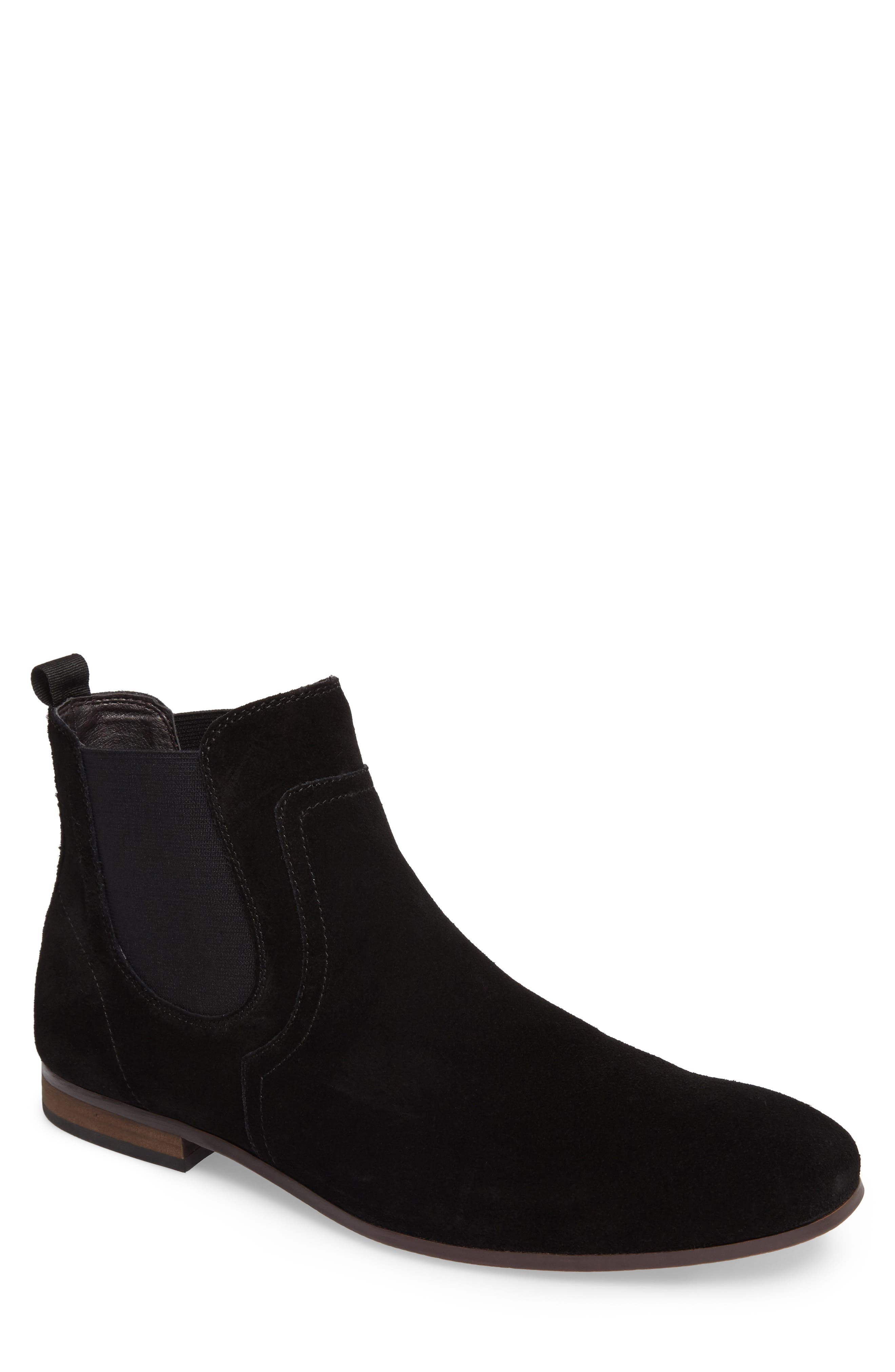 Brysen Chelsea Boot, Alternate, color, BLACK SUEDE