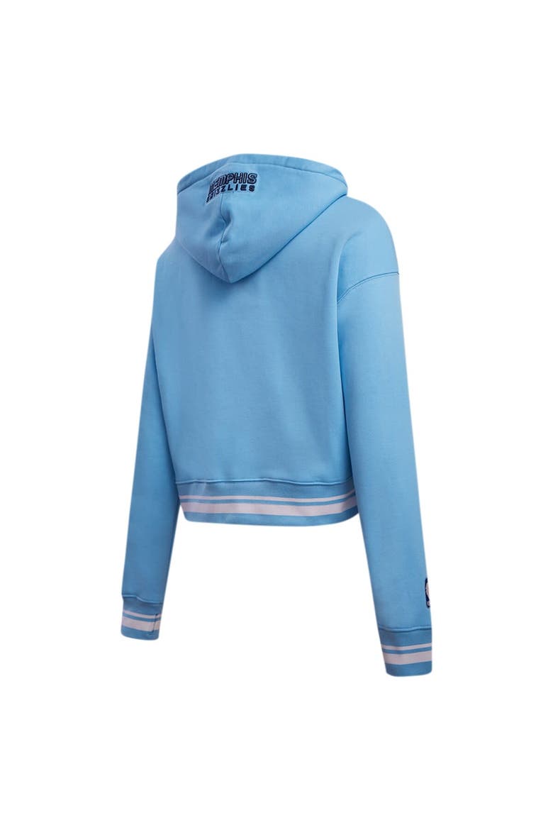 Women's Pro Standard Light Blue Memphis Grizzlies Script Tail Cropped Pullover Hoodie, Alternate, color, Light Blue